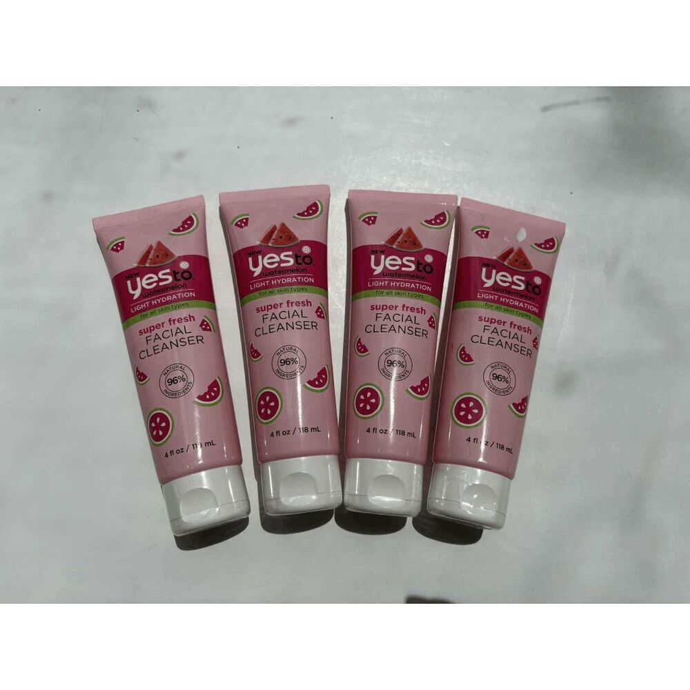 Yes To Watermelon Light Hydration for All Skin Types Facial Cleanser Lot of 4